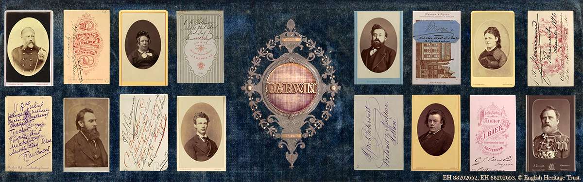 Composite banner of German and Dutch photograph albums © English Heritage Trust.